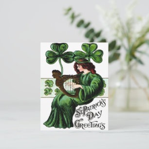 St Patricks Day Vintage Irländskt välsignelse Julkort