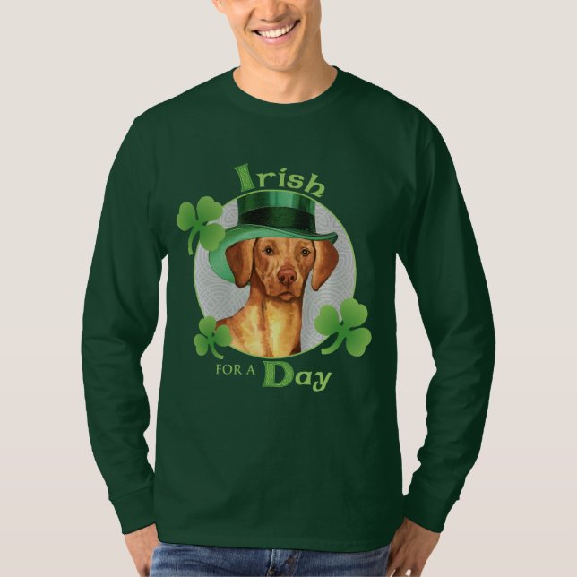 St. Patrick's Day Vizsla T Shirt (Framsida)