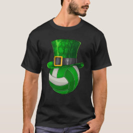 St patrick's day Volleyball Leprechaun Shamrock T Shirt