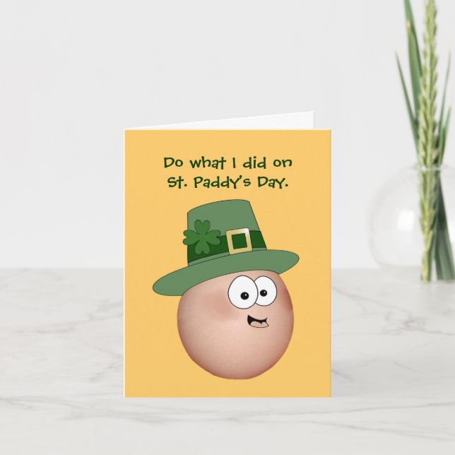 St. Patrick's Day vuxen humor Kort (Framsida)