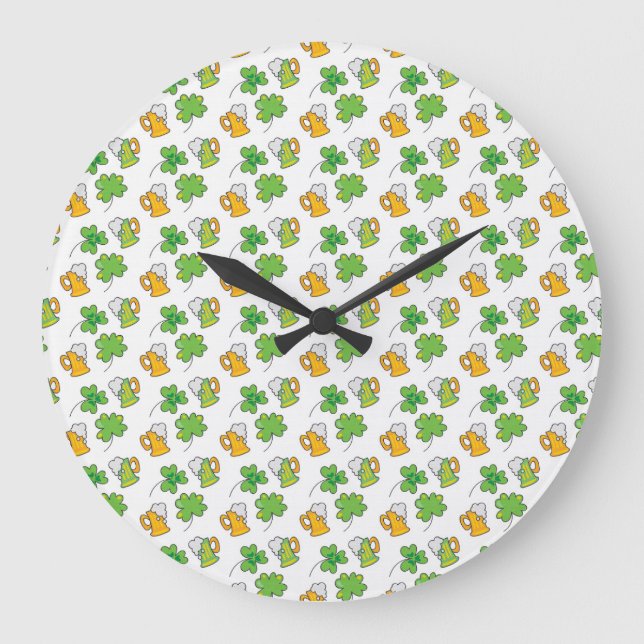 St. Patrick's Day Wall Clock Stor Klocka (Framsida)