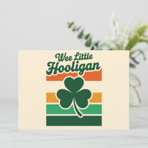 St patricks day Wee Little Hooligan Funny Inbjudningar