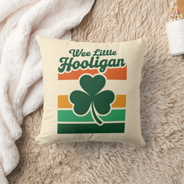St patricks day Wee Little Hooligan Funny Kudde (Filt)