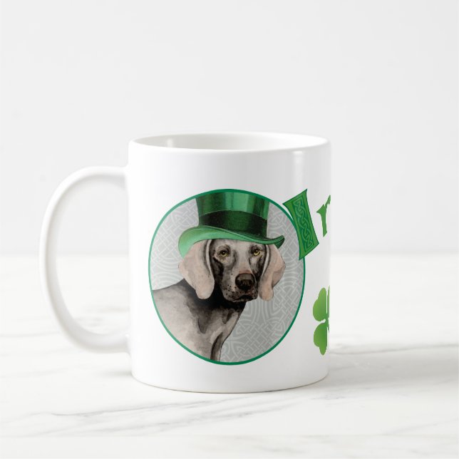 St. Patrick's Day Weimaraner Kaffemugg (Vänster)