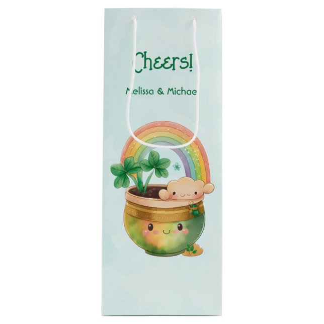 St. Patrick's Day Whimsical Rainbow & Klöver (Framsidan)