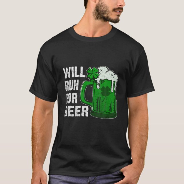 St patricks day Will Springa för Beer Irish Shamro T Shirt (Framsida)