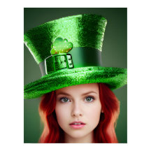 St. Patricks Day Woman i Tophat
