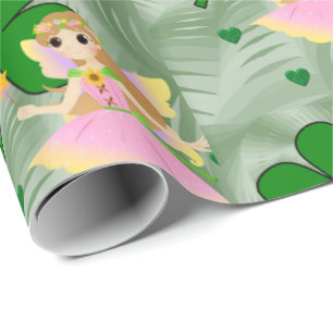 St. Patrick's Day Wrapping Papper Fairy Presentpapper