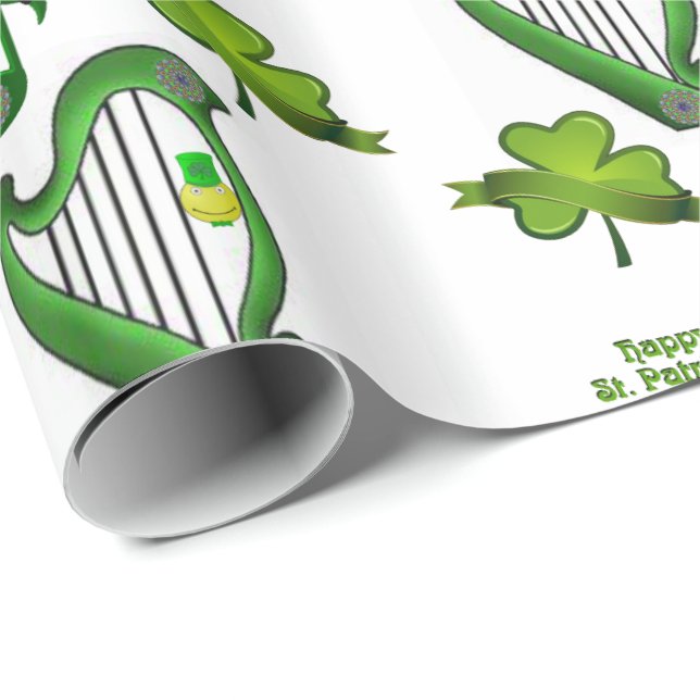 St. Patrick's Day Wrapping Papper Presentpapper (Rullad Hörn)