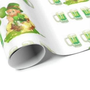 St. Patrick's Day Wrapping Papper Presentpapper