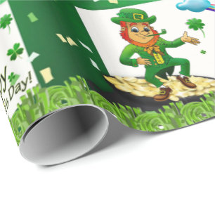 St. Patrick's Day Wrapping Papper Presentpapper