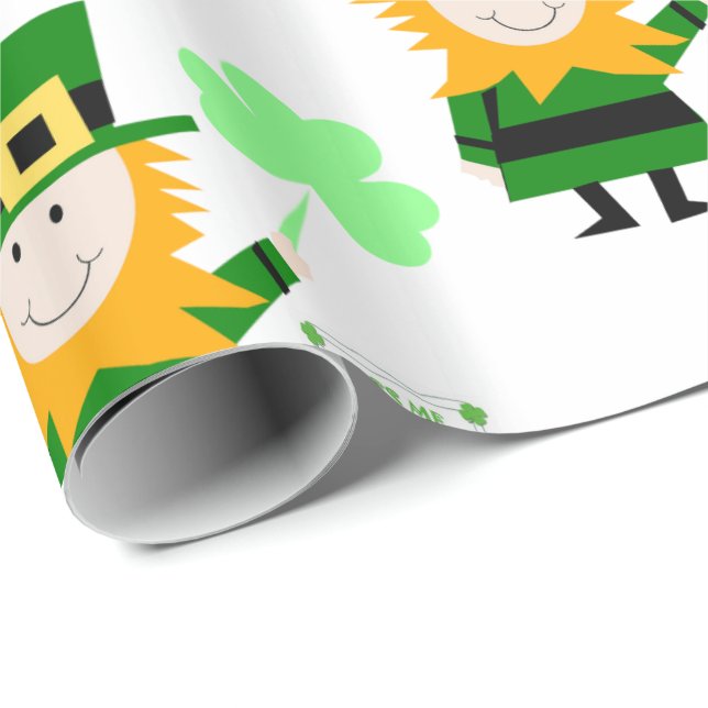 St. Patrick's Day Wrapping Papper Presentpapper (Rullad Hörn)