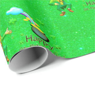 St. Patrick's Day Wrapping Papper Presentpapper