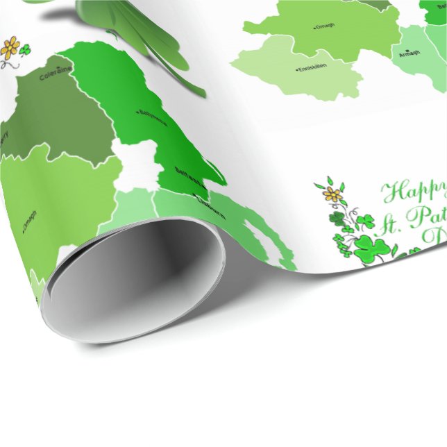 St. Patrick's Day Wrapping Papper Presentpapper (Rullad Hörn)