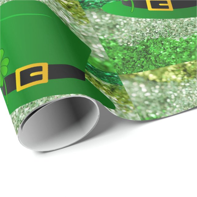 St. Patrick's Day Wrapping Papper Presentpapper (Rullad Hörn)