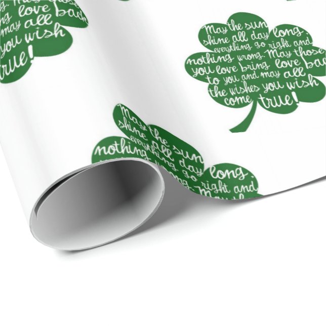 St. Patrick's Day Wrapping Papper Presentpapper (Rullad Hörn)