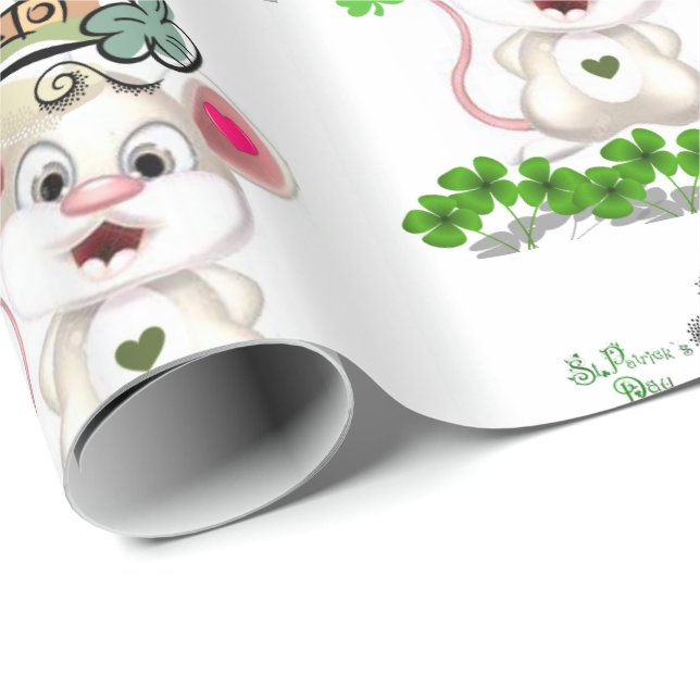 St. Patrick's Day Wrapping Papper Presentpapper (Rullad Hörn)