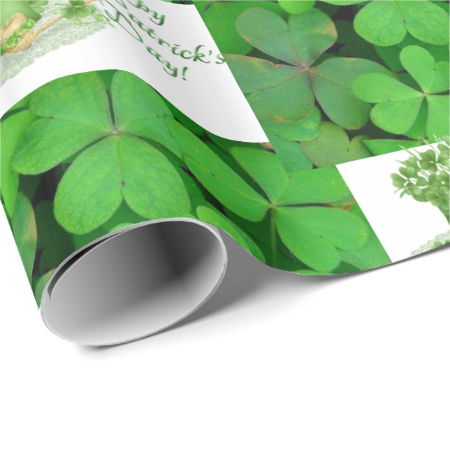 St. Patrick's Day Wrapping Papper Presentpapper (Rullad Hörn)