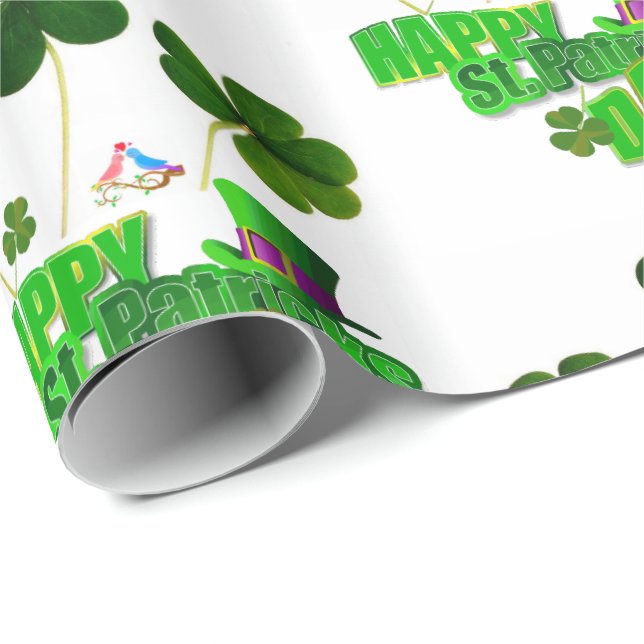 St. Patrick's Day Wrapping Papper Presentpapper (Rullad Hörn)