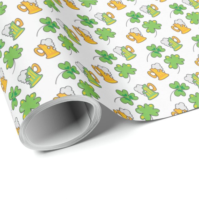 St. Patrick's Day Wrapping Papper Presentpapper (Rullad Hörn)