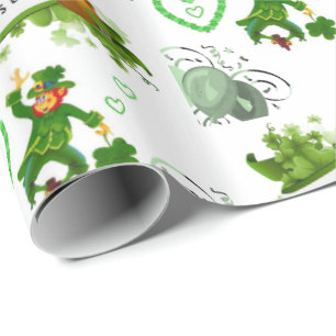St. Patrick's Day Wrapping Papper Presentpapper