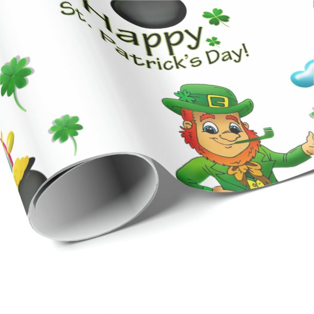 St. Patrick's Day Wrapping Papper Presentpapper (Rullad Hörn)