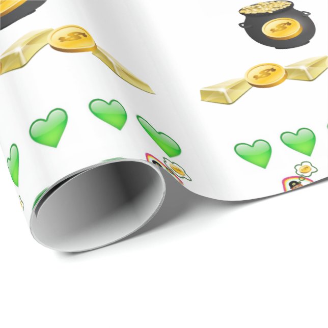 St. Patrick's Day Wrapping Papper Presentpapper (Rullad Hörn)
