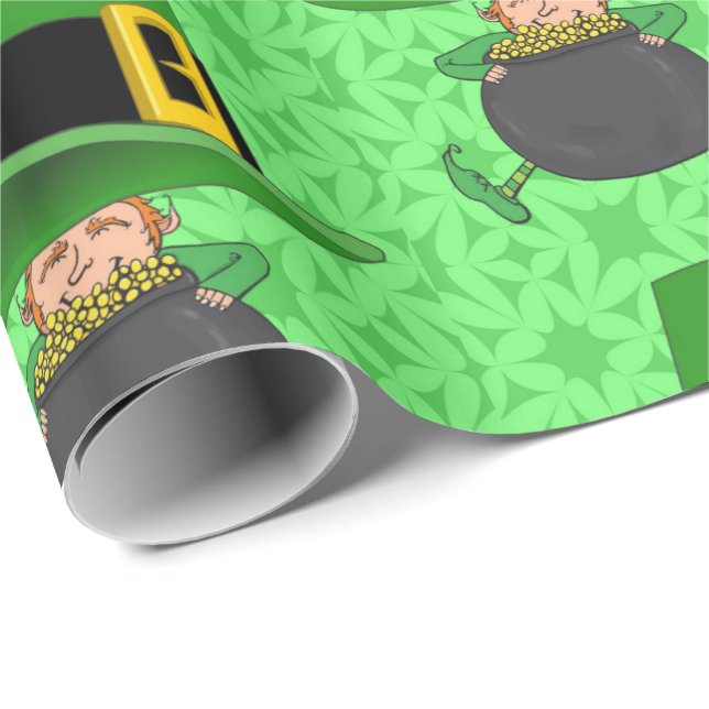 St. Patrick's Day Wrapping Papper Presentpapper (Rullad Hörn)