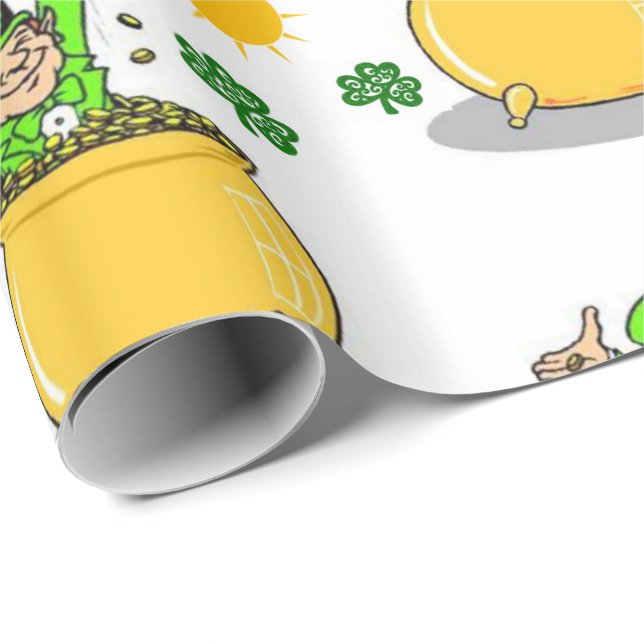 St. Patrick's Day Wrapping Papper Presentpapper (Rullad Hörn)