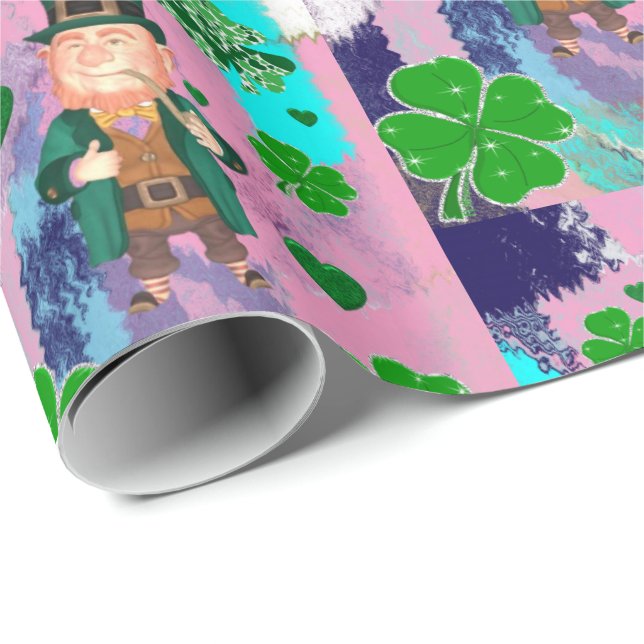 St. Patrick's Day Wrapping Papper Presentpapper (Rullad Hörn)