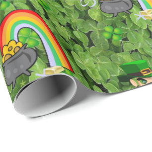 St. Patrick's Day Wrapping Papper Presentpapper