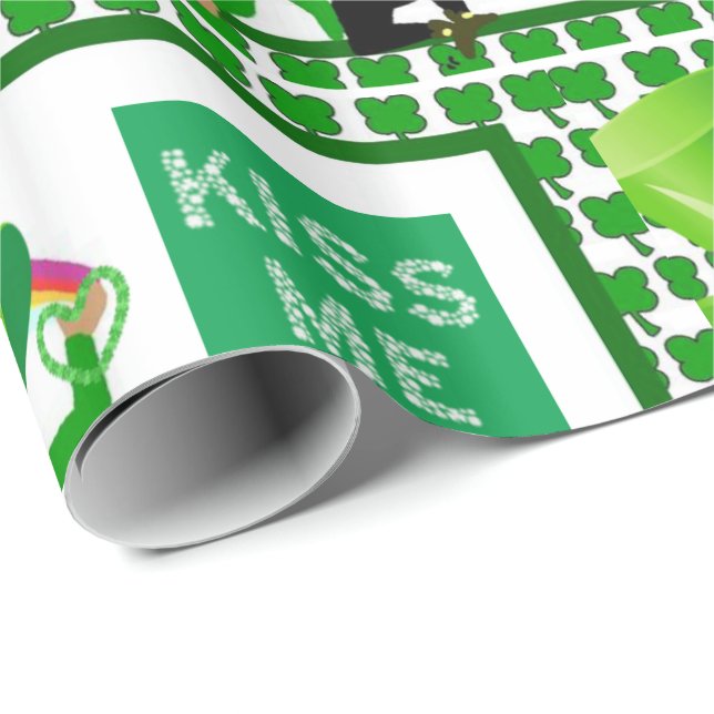 St. Patrick's Day Wrapping Papper Presentpapper (Rullad Hörn)