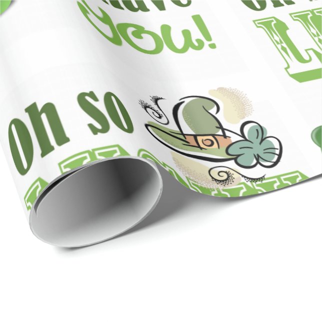 St. Patrick's Day Wrapping Papper Presentpapper (Rullad Hörn)