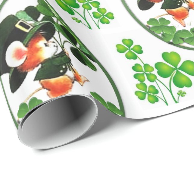 St. Patrick's Day Wrapping Papper Presentpapper (Rullad Hörn)