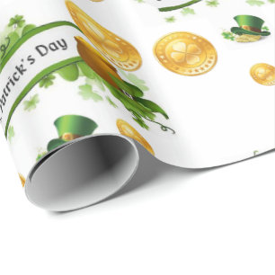 St. Patrick's Day Wrapping Papper Presentpapper