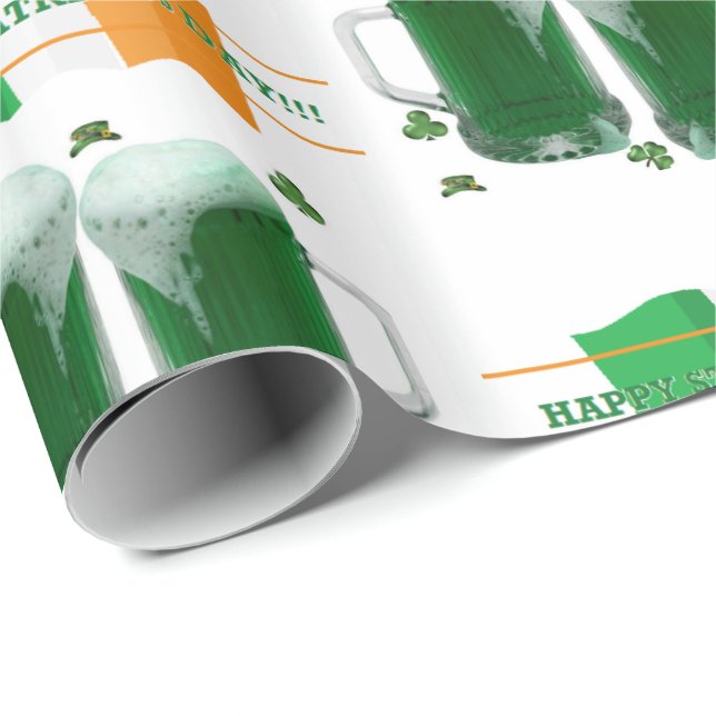 St. Patrick's Day Wrapping Papper Presentpapper (Rullad Hörn)