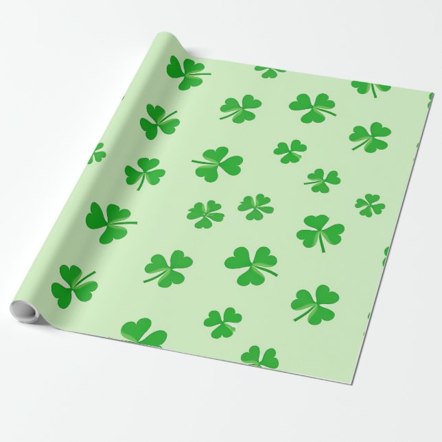 St. Patrick's Day Wrapping papper Presentpapper (Utrullad)