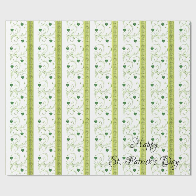 St. Patrick's Day Wrapping Pappra Klöver Presentpapper (Platt)