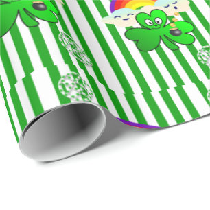 St. Patrick's Day Wrapping Pappra Klöver Presentpapper