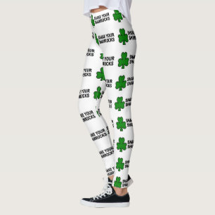 St patricks daydamasker skakar dina Shamrocks Leggings