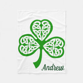 St Patricks DayFleece Lap Blanket för rullstol Fleecefilt