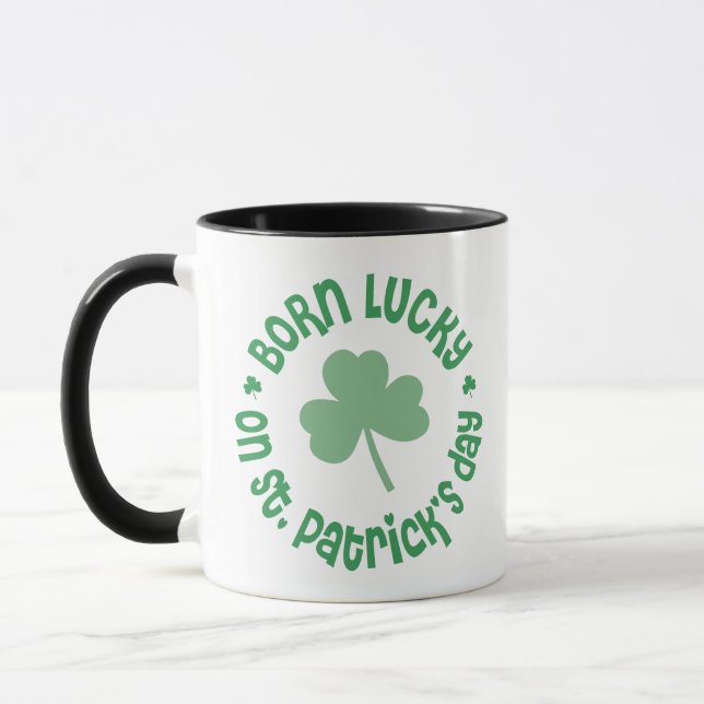 St patricks dayfödelsedag mugg (Vänster)