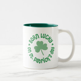 St patricks dayfödelsedag Två-Tonad mugg