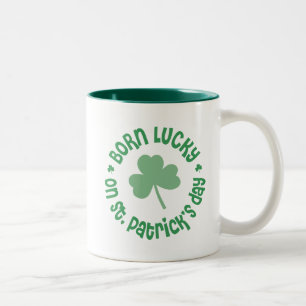 St patricks dayfödelsedag Två-Tonad mugg