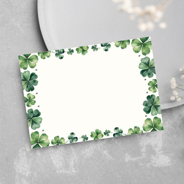St. Patricks DayGreen Shamrock Baby Shower Tack Kort (Skapare uppladdad)