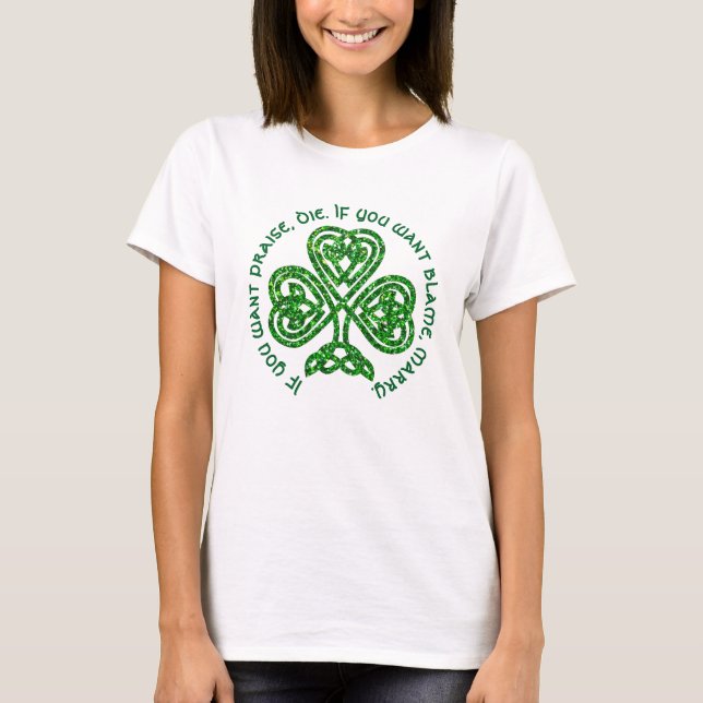 St patrick's dayirländareordstäv t-shirt (Framsida)