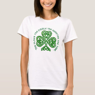 St patrick's dayirländareordstäv t-shirt