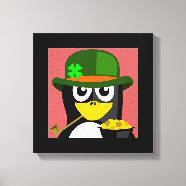 "ST. PATRICK'S DAY'PENGUIN CANVASTRYCK (Framsida)