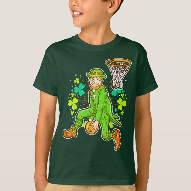 St patricks daytrollbasket Dunk T Shirt (Framsida)