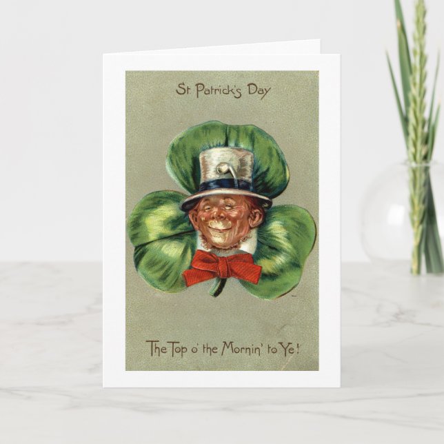St patrick's daytrollRepro vintage 1908 Kort (Framsida)